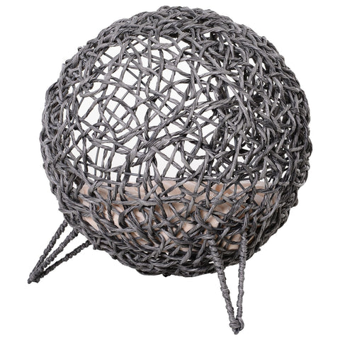 Rootz Kattenhuis met Kussens - Grijs - Pvc, Metaaldraad, Pp Katoen - cm x cm x 22,83 cm