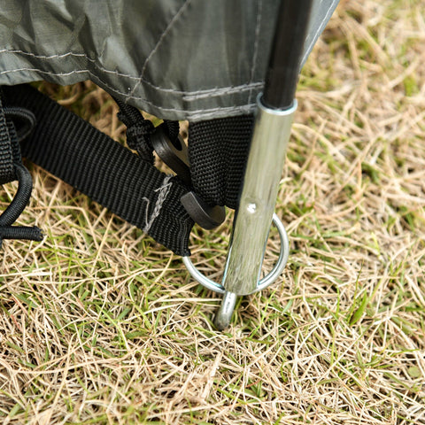 Rootz Camping Tent 4-5 People Separated Room Waterproof - Green - Polyster, Fiberglass, Steel - 188.97 cm x 86.61 cm x 74.8 cm