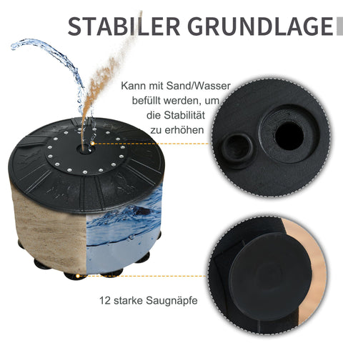 Rootz Punching Bag Base Freestanding - Black - Steel, Pu, Hdpe - cm x cm x 66,92 cm