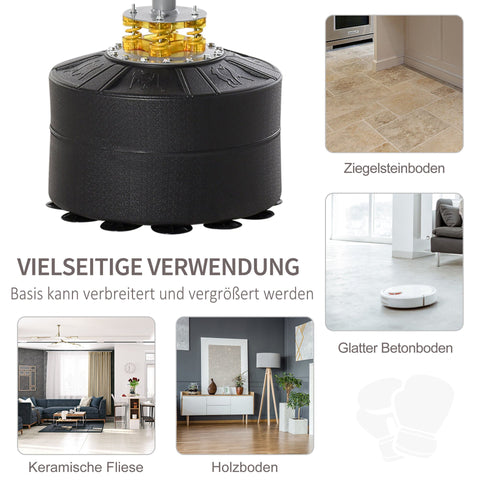 Rootz Punching Bag Base Freestanding - Black - Steel, Pu, Hdpe - cm x cm x 66,92 cm