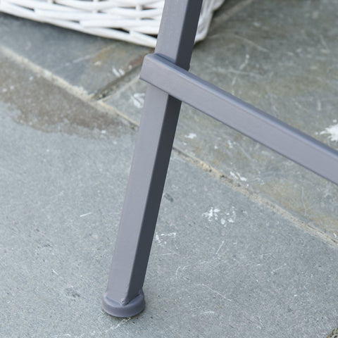 Rootz Double Armchair with Table Garden - Gray - Steel - 55.51 cm x 23.62 cm x 34.45 cm