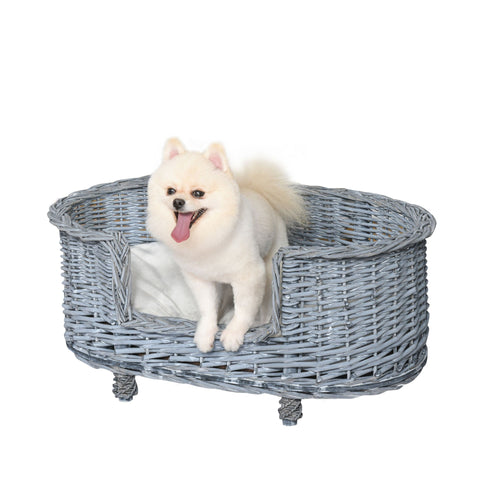 Rootz Animal Sofa – Grau – Korbgeflecht, Plüsch, PP-Baumwolle – 27,95 cm x 15,75 cm x 12,2 cm