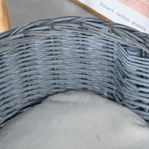 Rootz Animal Sofa – Grau – Korbgeflecht, Plüsch, PP-Baumwolle – 27,95 cm x 15,75 cm x 12,2 cm