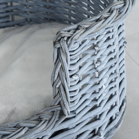 Rootz Animal Sofa – Grau – Korbgeflecht, Plüsch, PP-Baumwolle – 27,95 cm x 15,75 cm x 12,2 cm