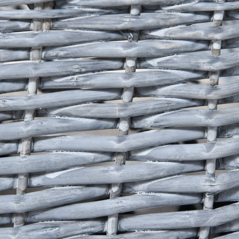 Rootz Haustiersofa – Grau – Korbgeflecht, Plüsch, PP-Baumwolle – 26,77 cm x 26,77 cm x 12,6 cm