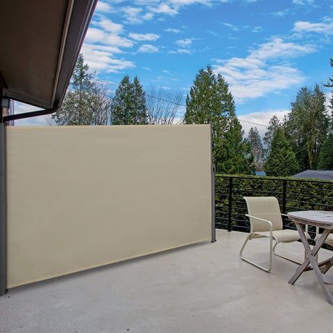 Rootz Protection Side Roller Blind - Beige - Polyester, Metal - 118.11 cm x cm x 70.86 cm