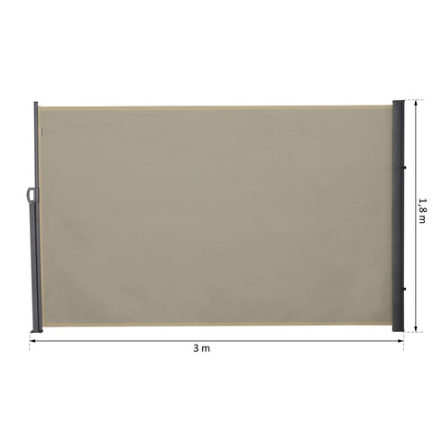 Rootz Protection Side Roller Blind - Beige - Polyester, Metal - 118.11 cm x cm x 70.86 cm