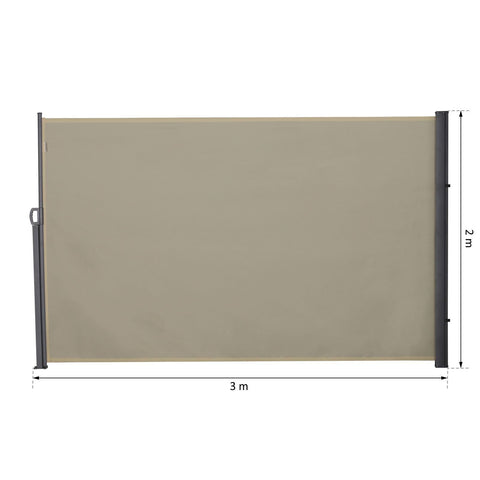 Rootz Protection Zijrolgordijn - Beige - Polyester, Metaal - 118,11 cm x cm x 70,86 cm