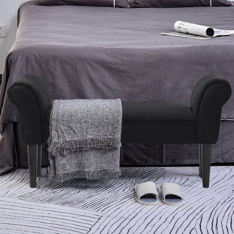 Rootz BedBench - Black - Engineered Wood, Foam - 40.15 cm x 12.2 cm x 20.07 cm