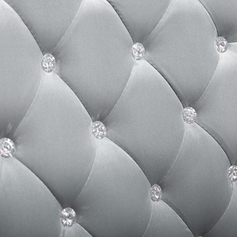 Rootz Swivel Chair - Gray - Velvet, Foam, Nylon - 23.42 cm x 23.81 cm x 37.4 cm