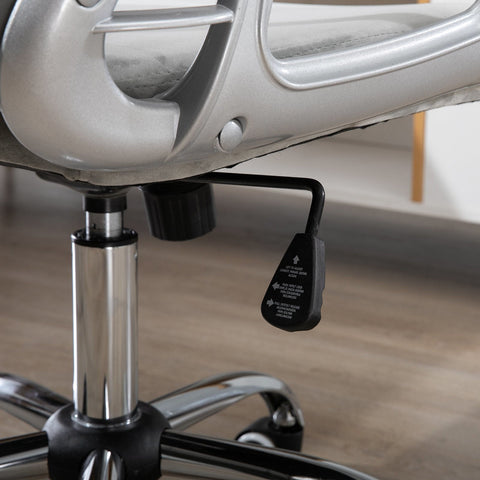 Rootz Swivel Chair - Gray - Velvet, Foam, Nylon - 23.42 cm x 23.81 cm x 37.4 cm