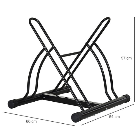 Rootz Universal Bicycle Stand - Black - Metal - 23.62 cm x 21.25 cm x 22.44 cm