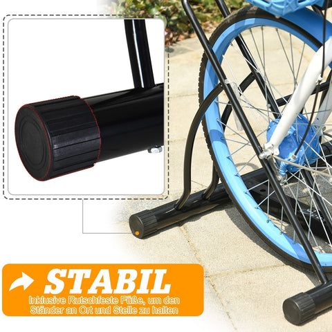 Rootz Universal Bicycle Stand - Black - Metal - 23.62 cm x 21.25 cm x 22.44 cm