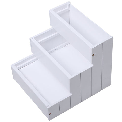 Rootz Hundetreppe – Wit – Dennenhout, Nadelfilz – 15,94 cm x 17,51 cm x 14,96 cm