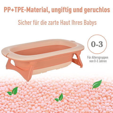 Rootz Ergonomische Babybadewanne – Rosa – Pe, Tpe – 33,26 cm x 19,88 cm x 4,13 cm