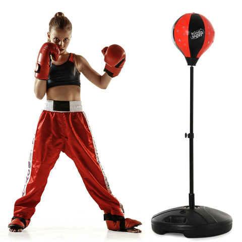 Rootz Boksbal Set - Zwart, Rood - Pp, Staal, Pvc - 14.96 cm x 14.96 cm x 47.24 cm