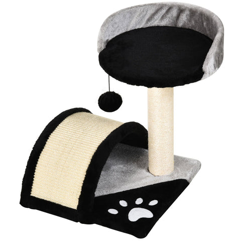 Rootz Scratching Post With Play Balls - Beige - Chipboard, Plush, Sisal - 14.17 cm x 14.17 cm x 17.32 cm