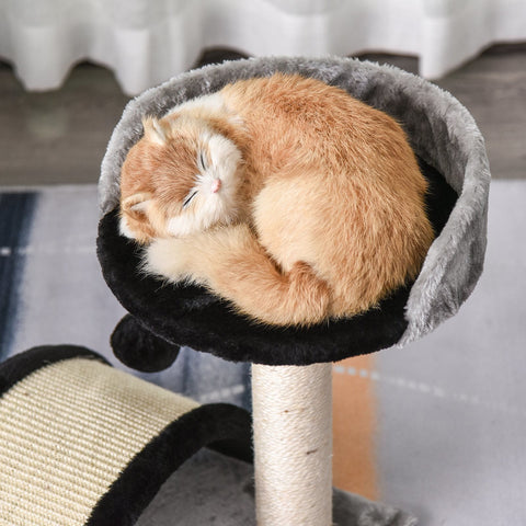 Rootz Scratching Post With Play Balls - Beige - Chipboard, Plush, Sisal - 14.17 cm x 14.17 cm x 17.32 cm