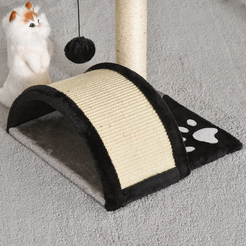 Rootz Scratching Post With Play Balls - Beige - Chipboard, Plush, Sisal - 14.17 cm x 14.17 cm x 17.32 cm