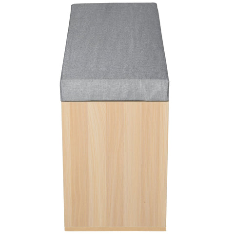 Rootz Schoenenbank - Naturel, Grijs - Spaanplaat, Mdf, Schuim - 31,49 cm x 11,81 cm x 18,89 cm