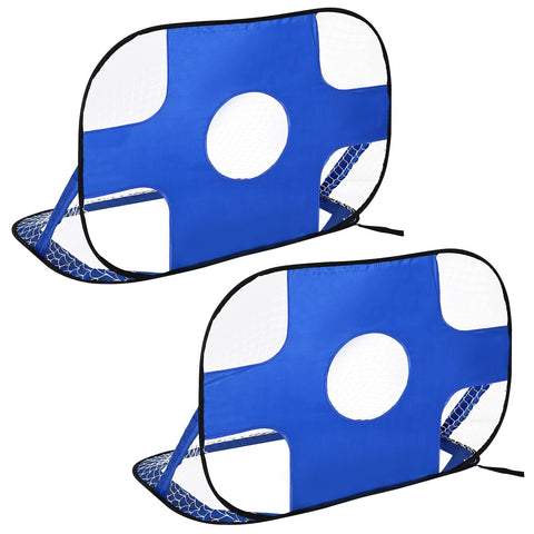 Rootz Voetbaldoelen Pop Up - Blauw - Glasvezel, Stof, Plastic - 48,42 cm x 31,49 cm x 31,49 cm