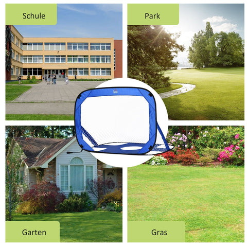 Rootz Voetbaldoelen Pop Up - Blauw - Glasvezel, Stof, Plastic - 48,42 cm x 31,49 cm x 31,49 cm