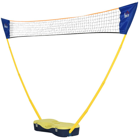 Rootz Badminton Net With Stand - Yellow, Blue - Plastic - 110.23 cm x 12.99 cm x 61.81 cm