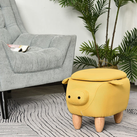 Rootz Stool for Children - Yellow - Fabric, Rubber - 24.4 cm x 13.77 cm x 14.17 cm