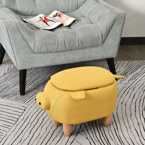 Rootz Stool for Children - Yellow - Fabric, Rubber - 24.4 cm x 13.77 cm x 14.17 cm