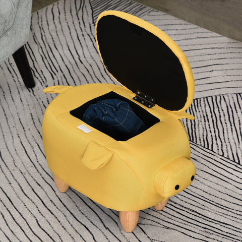 Rootz Stool for Children - Yellow - Fabric, Rubber - 24.4 cm x 13.77 cm x 14.17 cm