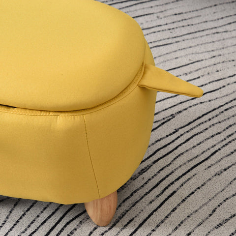 Rootz Stool for Children - Yellow - Fabric, Rubber - 24.4 cm x 13.77 cm x 14.17 cm