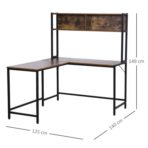 Rootz Corner Desk - Black - Chipboard, Metal - 55.11 cm x 49.21 cm x 58.66 cm
