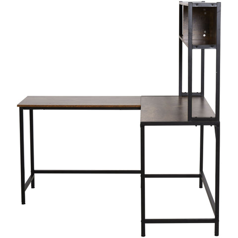 Rootz Corner Desk - Black - Chipboard, Metal - 55.11 cm x 49.21 cm x 58.66 cm