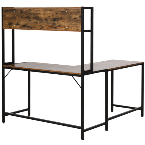 Rootz Corner Desk - Black - Chipboard, Metal - 55.11 cm x 49.21 cm x 58.66 cm
