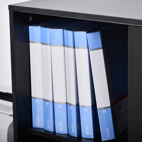 Rootz Archiefkast - Zwart - Spaanplaat - 31,49 cm x 15,74 cm x 47,24 cm