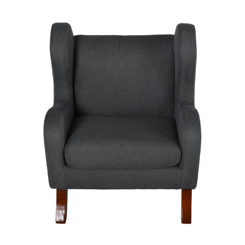 Rootz High Chair - Gray - Linen, Foam, Rubber Wood - 17.91 cm x 16.92 cm x 22.04 cm