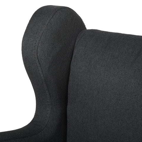 Rootz High Chair - Gray - Linen, Foam, Rubber Wood - 17.91 cm x 16.92 cm x 22.04 cm