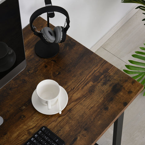 Rootz Desktop Computer - Black, Brown - Chipboard, Steel - 47.24 cm x 23.62 cm x 29.33 cm