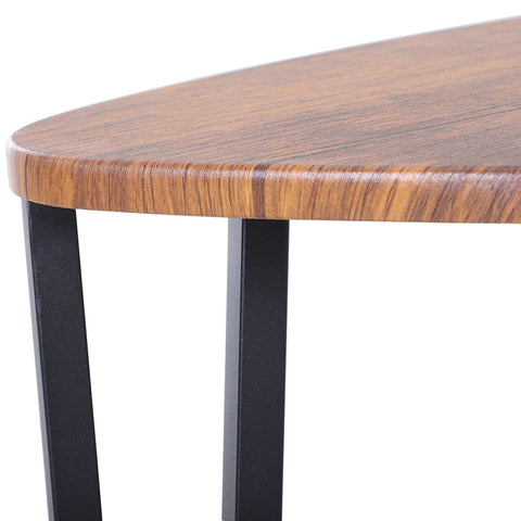 Rootz Amaranth salontafelset - naturel, zwart - bewerkt hout, staal - 22,04 cm x 21,33 cm x 17,91 cm