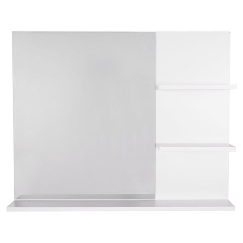 Rootz Bathroom Mirror - White - Engineered Wood, Mirror - 23.62 cm x 3.93 cm x 18.89 cm