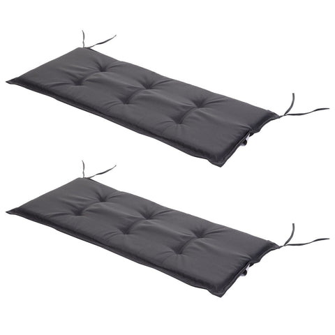 Rootz Bench Pad Set - Grijs - Polyester, Schuim - 47.24 cm x 19.68 cm x 1.96 cm