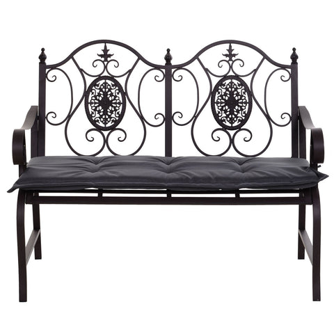 Rootz Bench Pad Set - Grijs - Polyester, Schuim - 47.24 cm x 19.68 cm x 1.96 cm