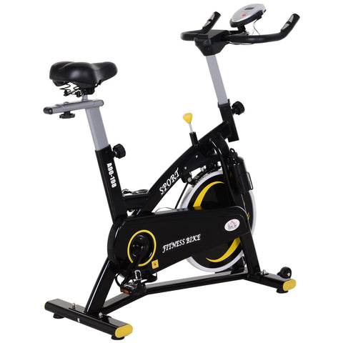 Rootz Spinning Bike Exercise - Black - Steel, Abs - 47.24cm x 18.5cm x 46.03cm