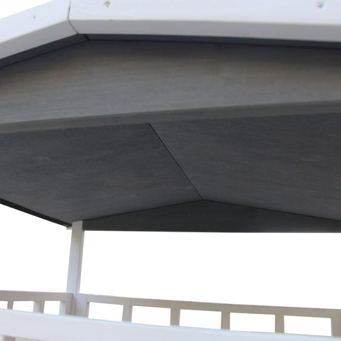 Rootz Cat House 4 Story - Gray, White - Firwood, Asphalt - 30.7cm x 29.92cm x 55.12cm