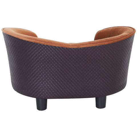 Rootz Hundesofa – Braun – Tannenholz, Baumwolle, Pu – 27,56 cm x 18,89 cm x 15,75 cm