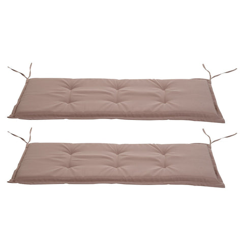 Rootz Bankauflagen-Set – Beige – Polyester, Schaumstoff – 47,24 cm x 19,68 cm x 1,96 cm