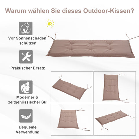 Rootz Bankauflagen-Set – Beige – Polyester, Schaumstoff – 47,24 cm x 19,68 cm x 1,96 cm