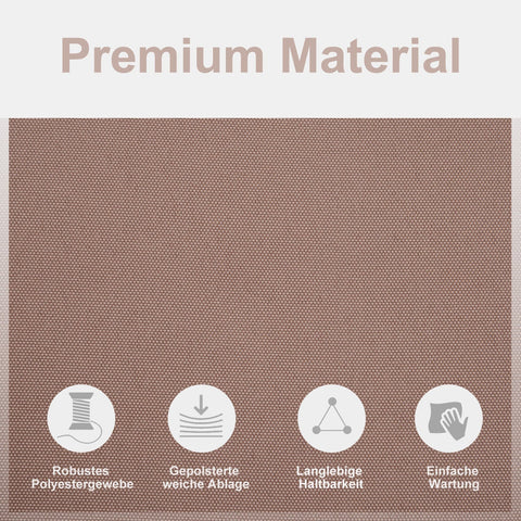 Rootz Bankauflagen-Set – Beige – Polyester, Schaumstoff – 47,24 cm x 19,68 cm x 1,96 cm