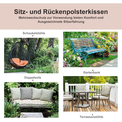 Rootz Bankauflagen-Set – Beige – Polyester, Schaumstoff – 47,24 cm x 19,68 cm x 1,96 cm
