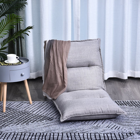 Rootz Andre Vijver Sitzkissen – Grau – Leinen, Schaumstoff, Stahl – 21,65 cm x 17,71 cm x 26,37 cm